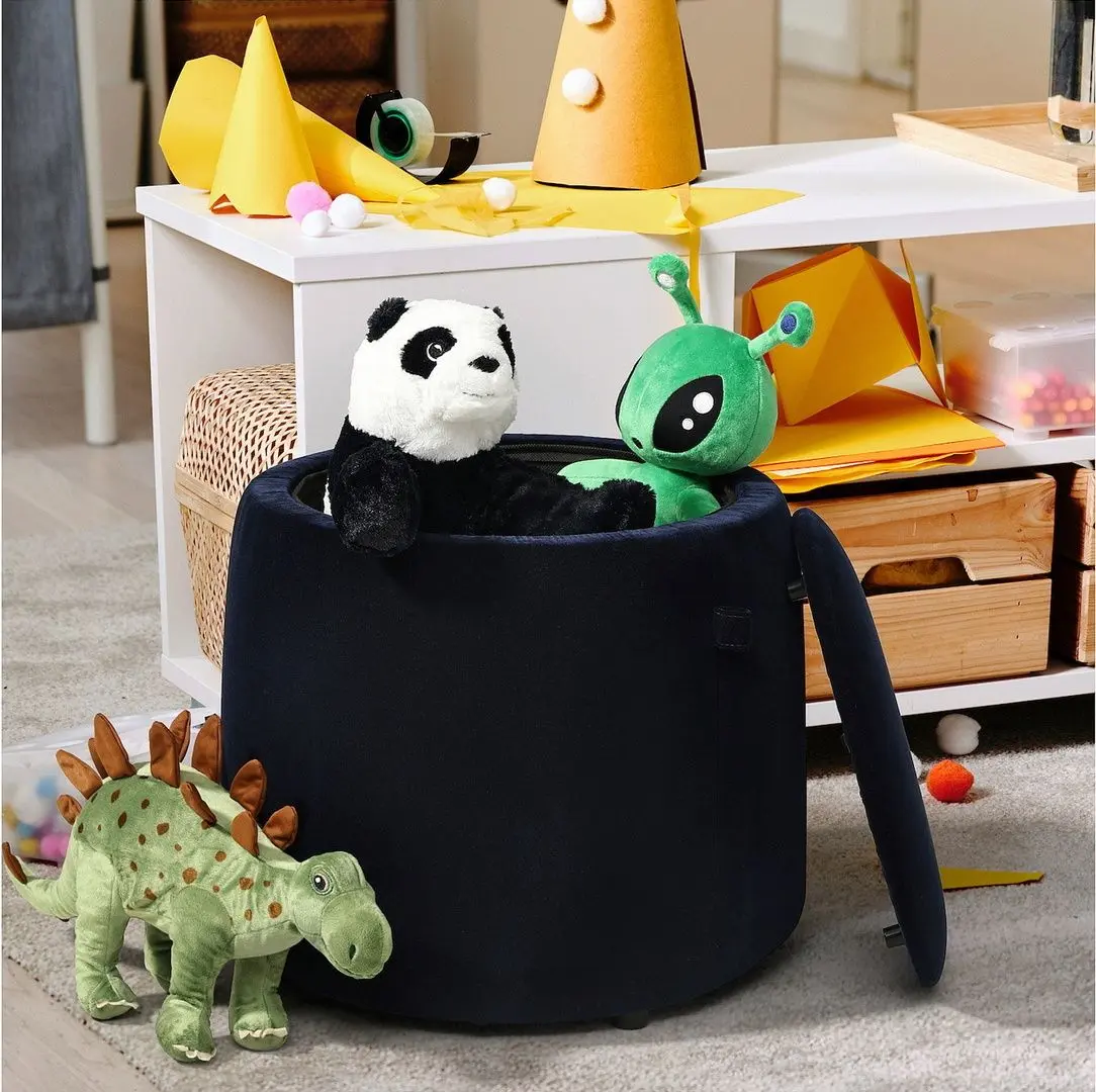 Puf Ikea Jarrestad/Djuparp (Albastru-inchis)