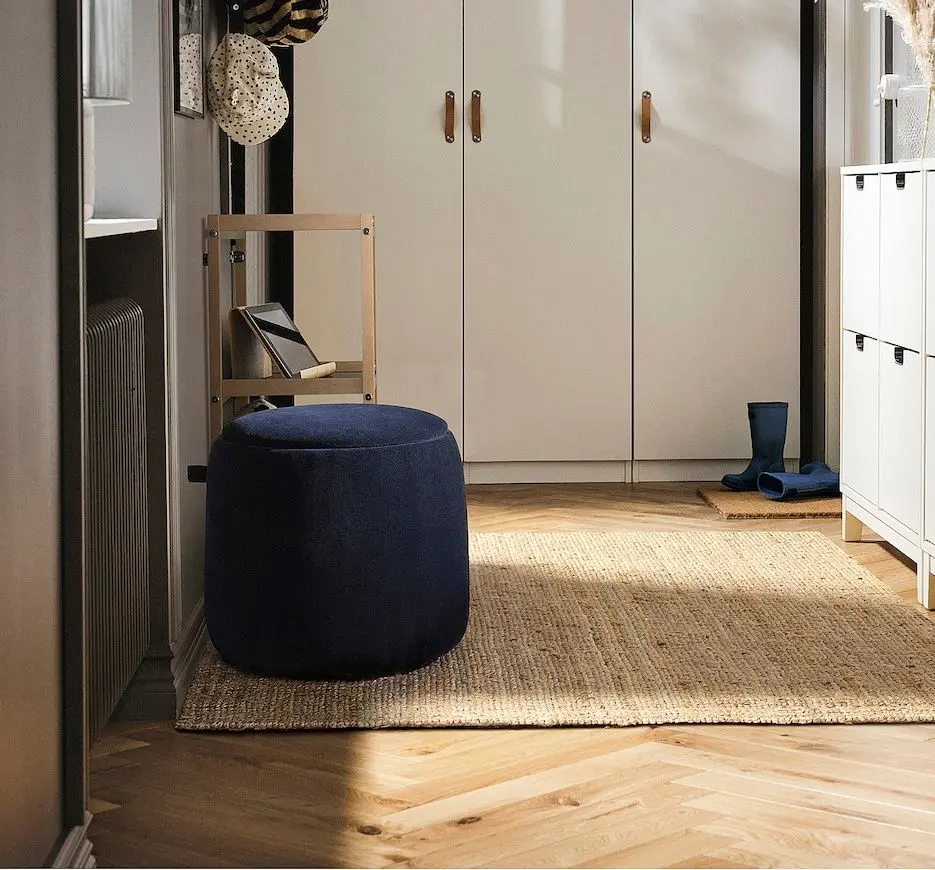 Puf Ikea Jarrestad/Djuparp (Albastru-inchis)