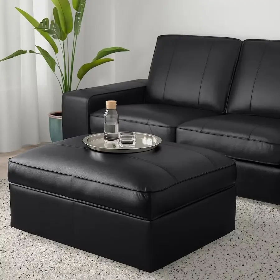 Puf Ikea KivikGrann/Bomstad (Negru)