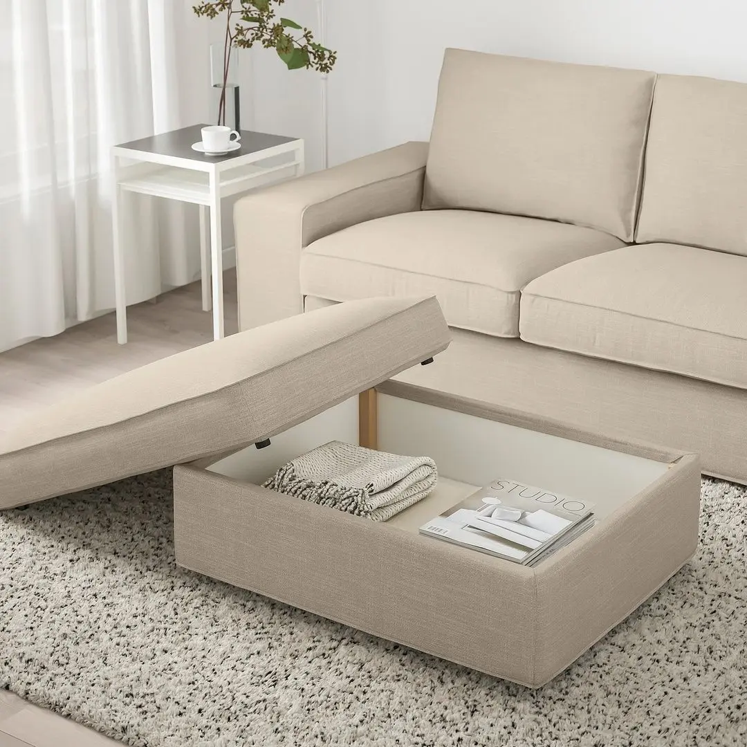 Puf Ikea Kivik cu depozitare (Hillared Bej) - 6