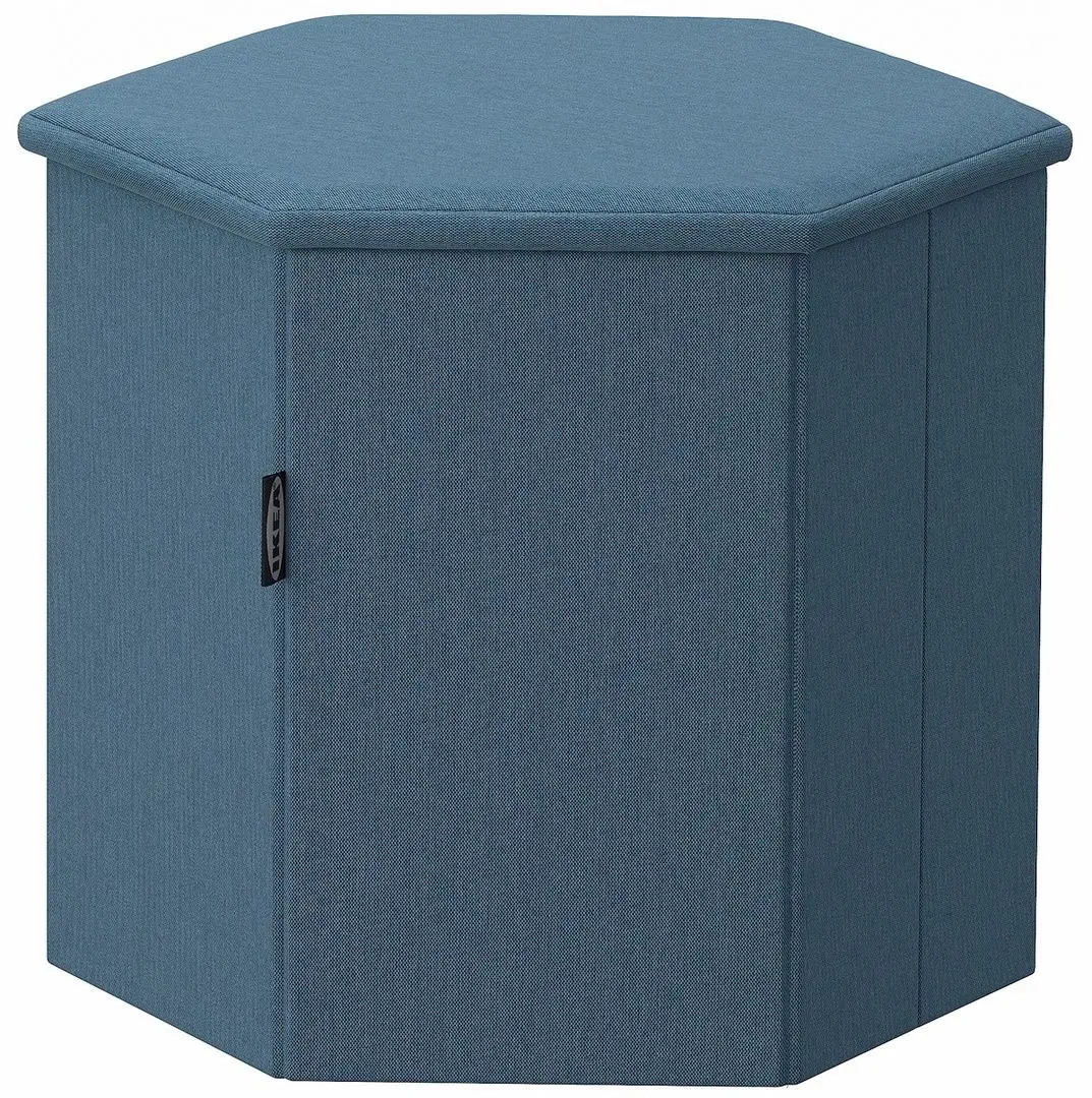Puf Ikea Kjuge spatiu depozitare (Albastru Mediu)