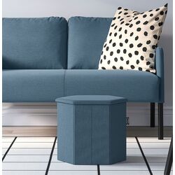 Puf Ikea Kjuge spatiu depozitare (Albastru Mediu)