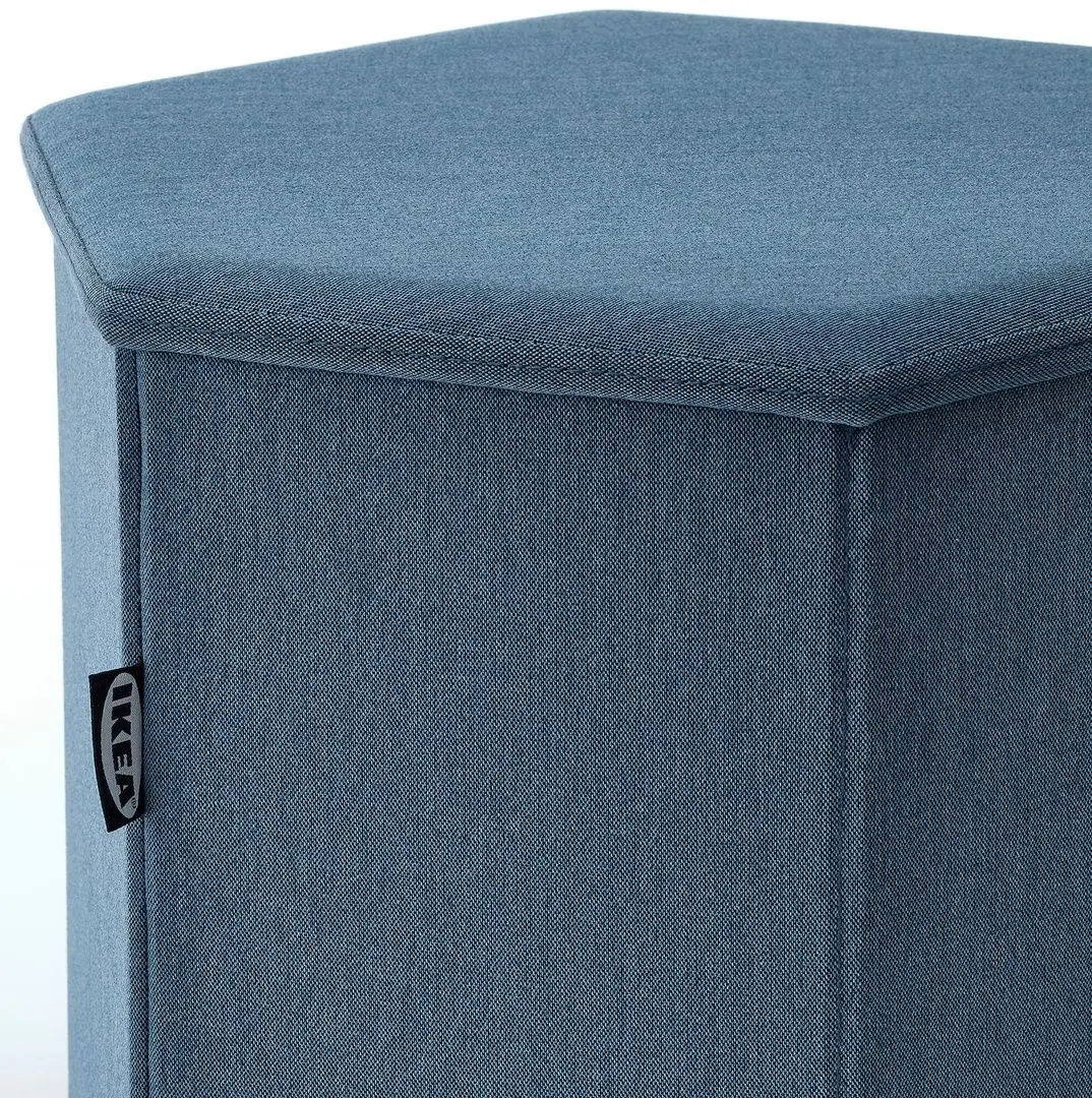 Puf Ikea Kjuge spatiu depozitare (Albastru Mediu)
