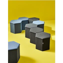 Puf Ikea Kjuge spatiu depozitare (Albastru Mediu) Thumb