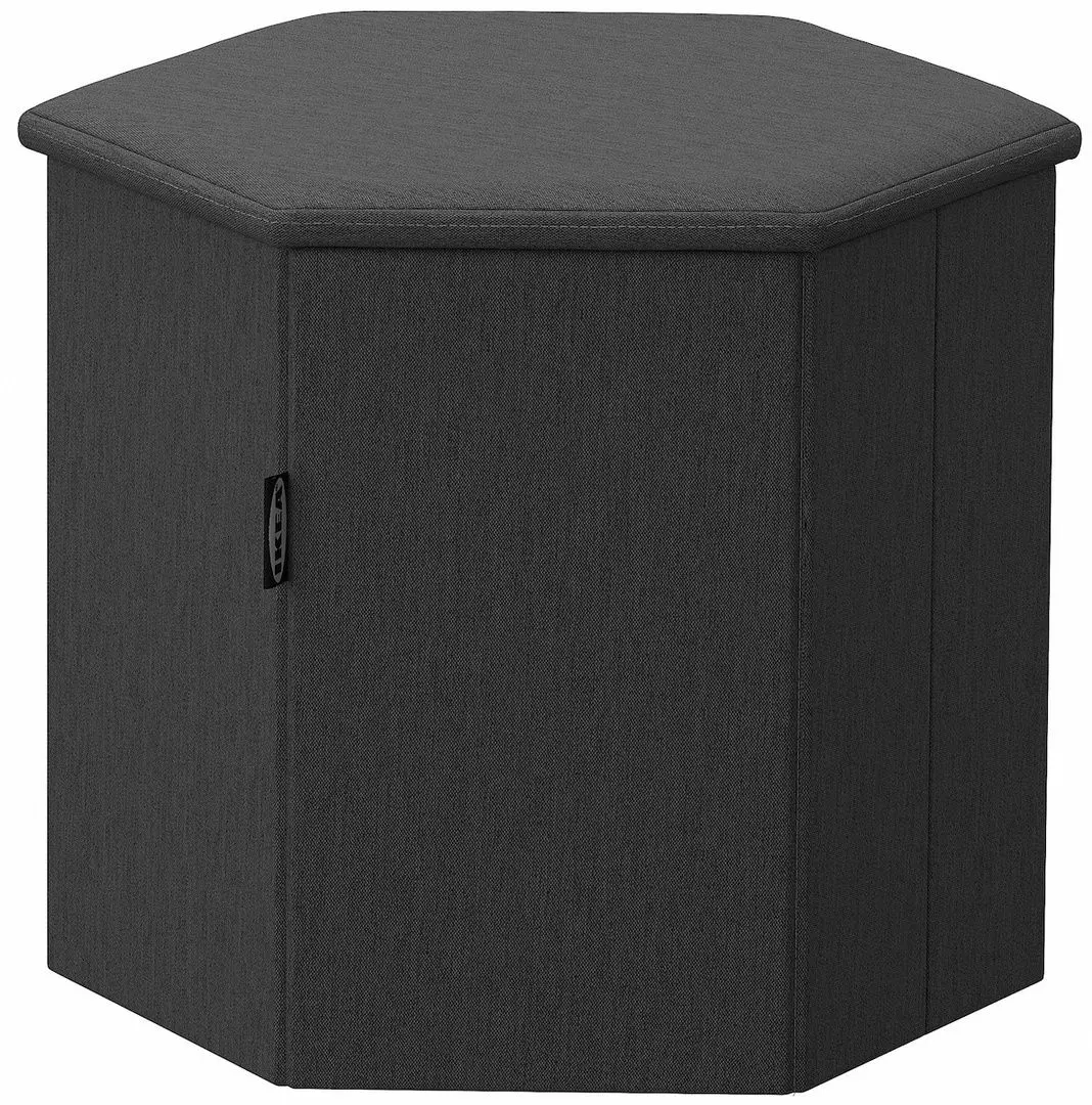 Puf Ikea Kjuge spatiu depozitare (Gri-inchis)