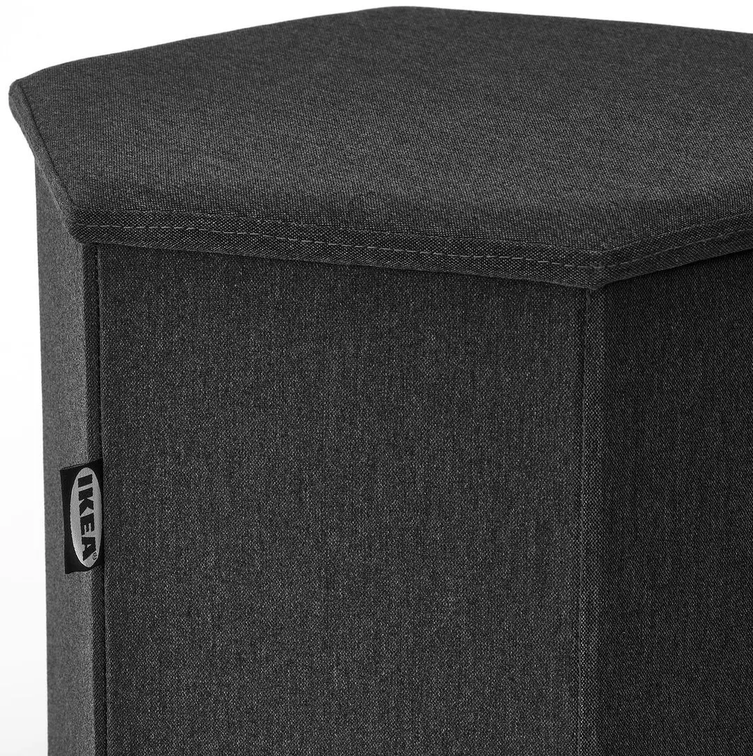 Puf Ikea Kjuge spatiu depozitare (Gri-inchis)