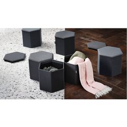 Puf Ikea Kjuge spatiu depozitare (Gri-inchis) Thumb