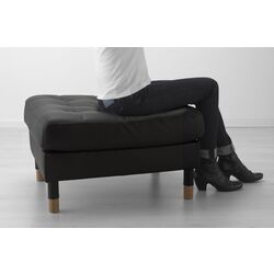 Puf Ikea Landskrona (Grann/Bomstad Negru/Lemn) Thumb