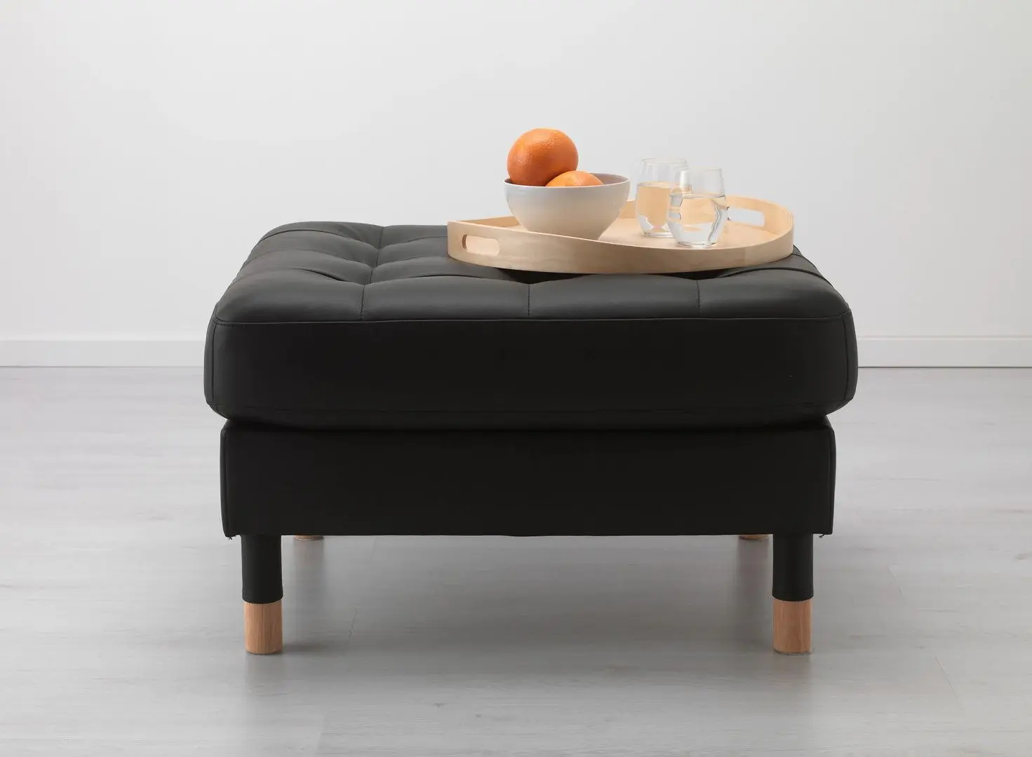 Puf Ikea Landskrona (Grann/Bomstad Negru/Lemn) - 5