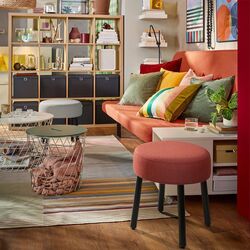 Puf Ikea Mortfors/Diserod 47x47 (Rosu) Thumb