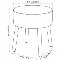 Puf Ikea Mortfors/Diserod 47x47 (Rosu) Thumb