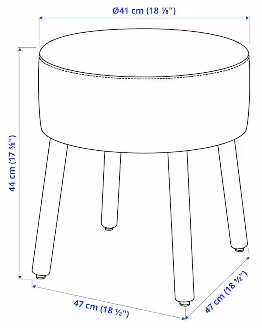 Puf Ikea Mortfors/Diserod 47x47 (Rosu)