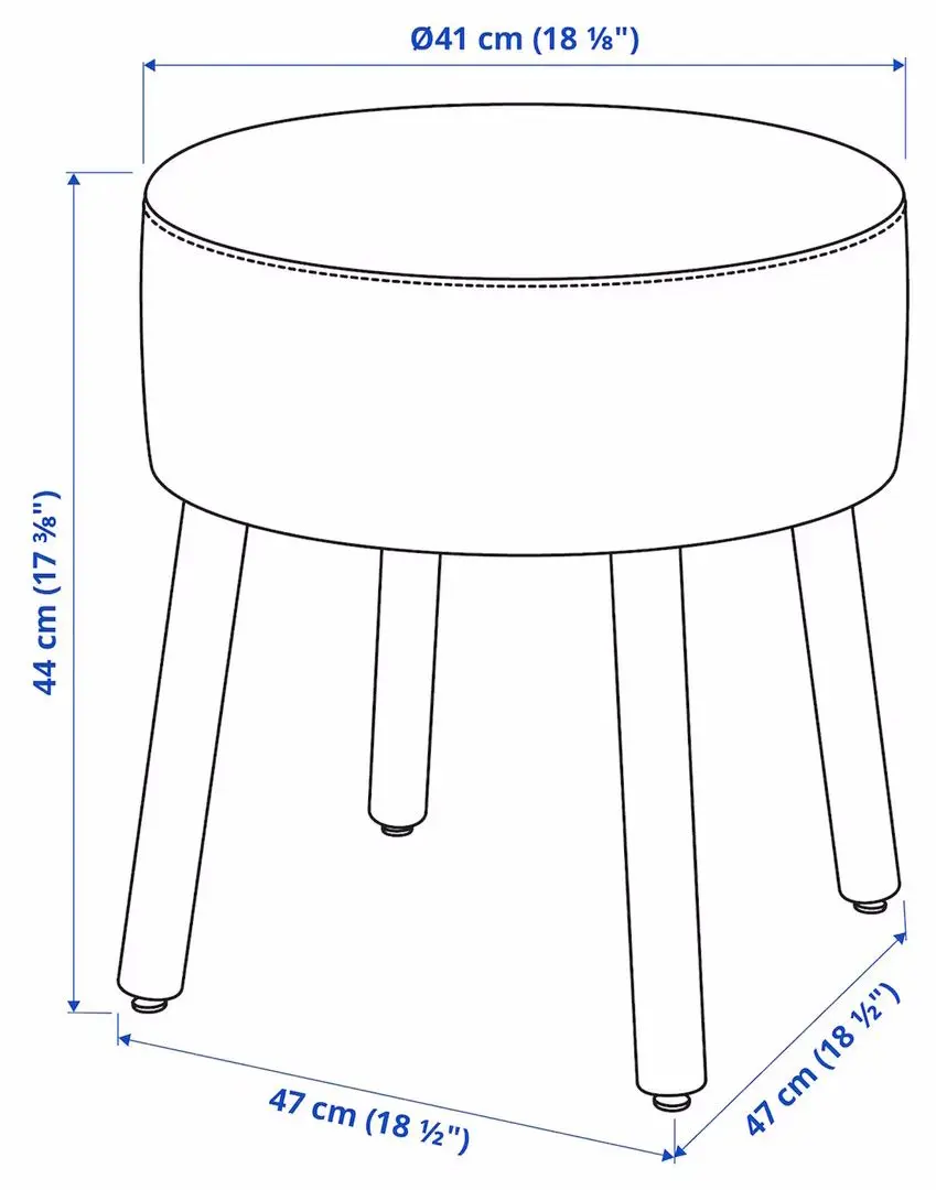 Puf Ikea Mortfors/Diserod 47x47 (Galben Inchis)