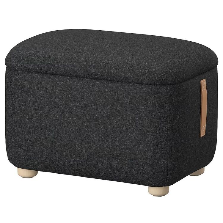 Puf Ikea Oskarshamn (Gunnared Negru-Gri)