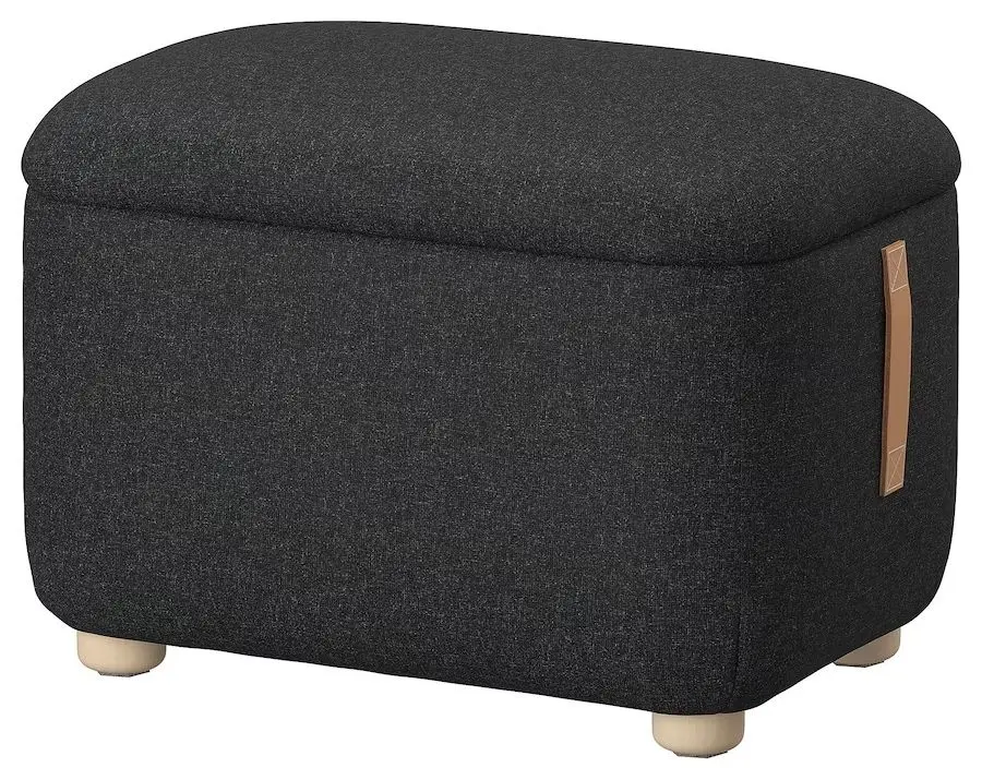 Puf Ikea Oskarshamn (Gunnared Negru-Gri)