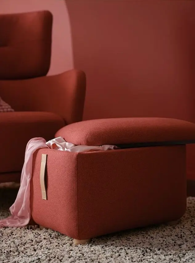 Puf Ikea Oskarshamn (Tonerud Rosu)