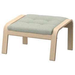 Puf Ikea Poang/Gunnared (Furnir stejar alb/Verde deschis) Thumb
