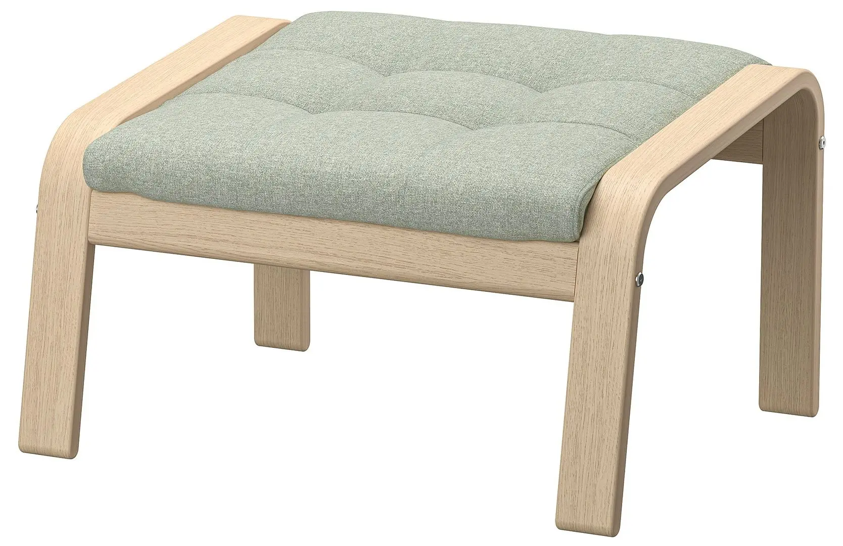 Puf Ikea Poang/Gunnared (Furnir stejar alb/Verde deschis)