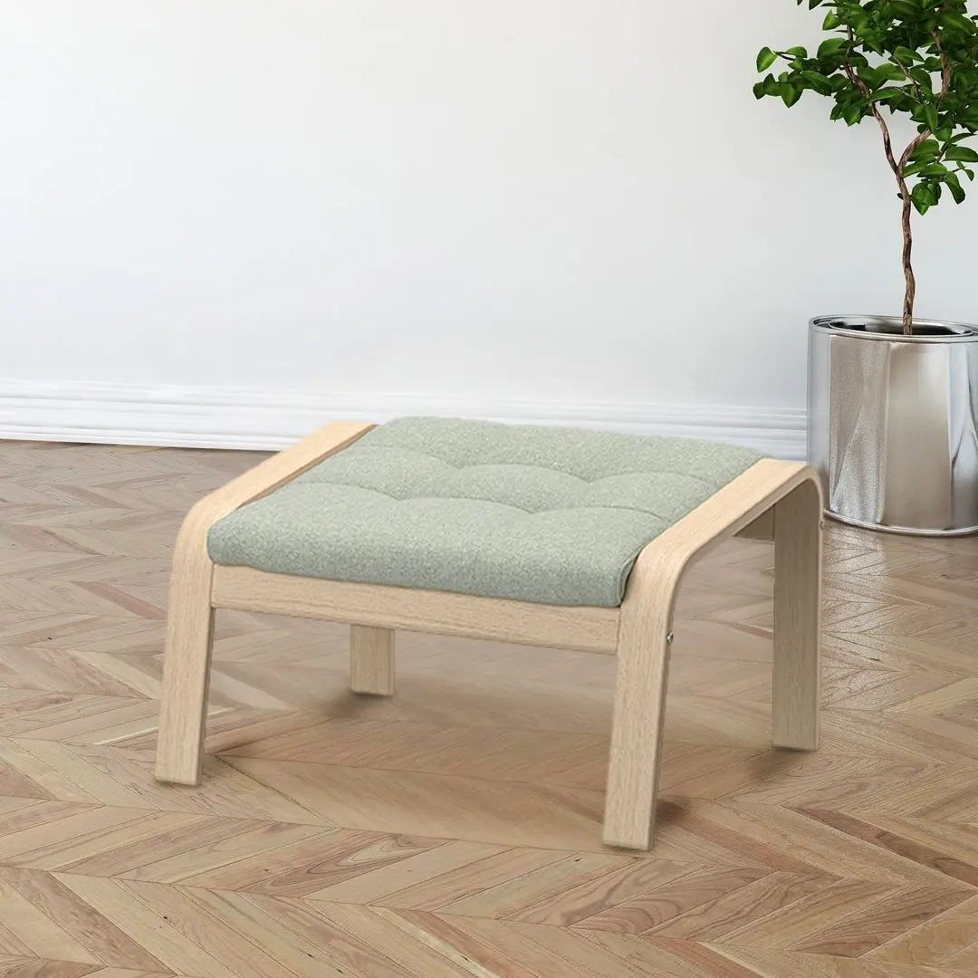 Puf Ikea Poang/Gunnared (Furnir stejar alb/Verde deschis)