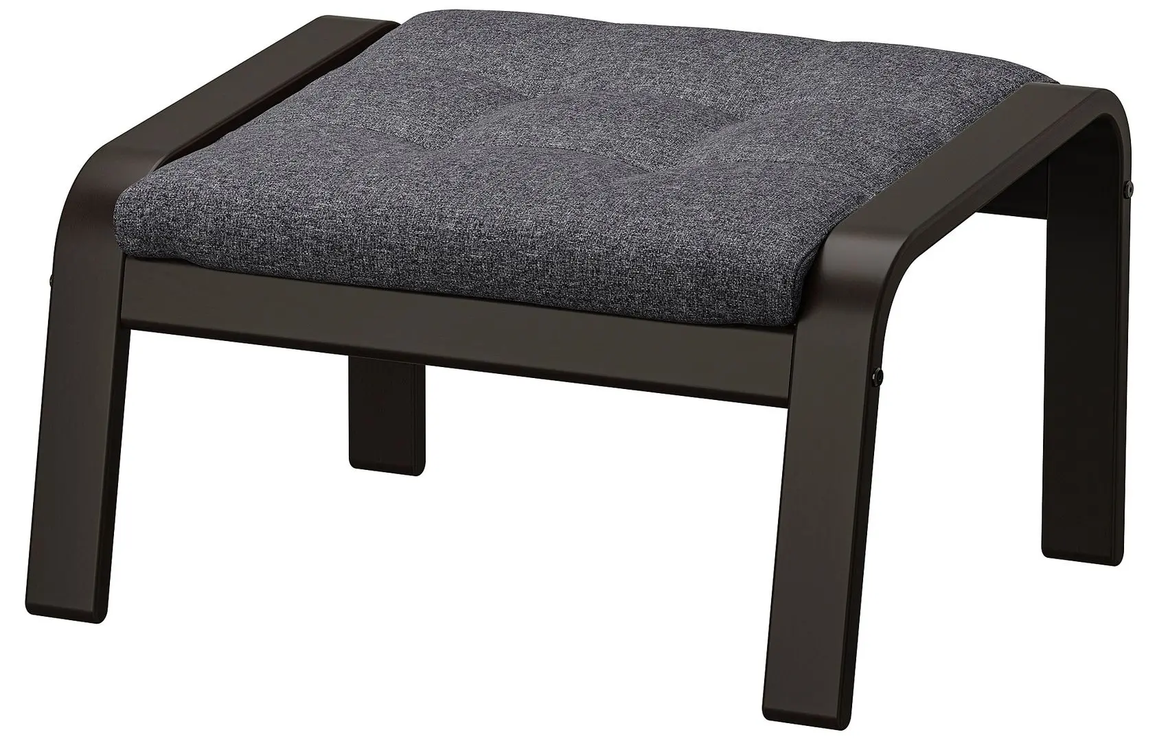 Puf Ikea Poang (Negru-Maro/Gunnared Gri Inchis)