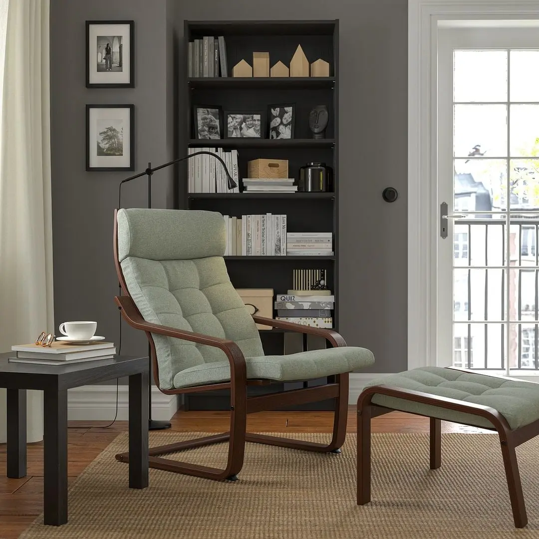 Puf Ikea Poang (Maro/Gunnared Verde Deschis) - 3