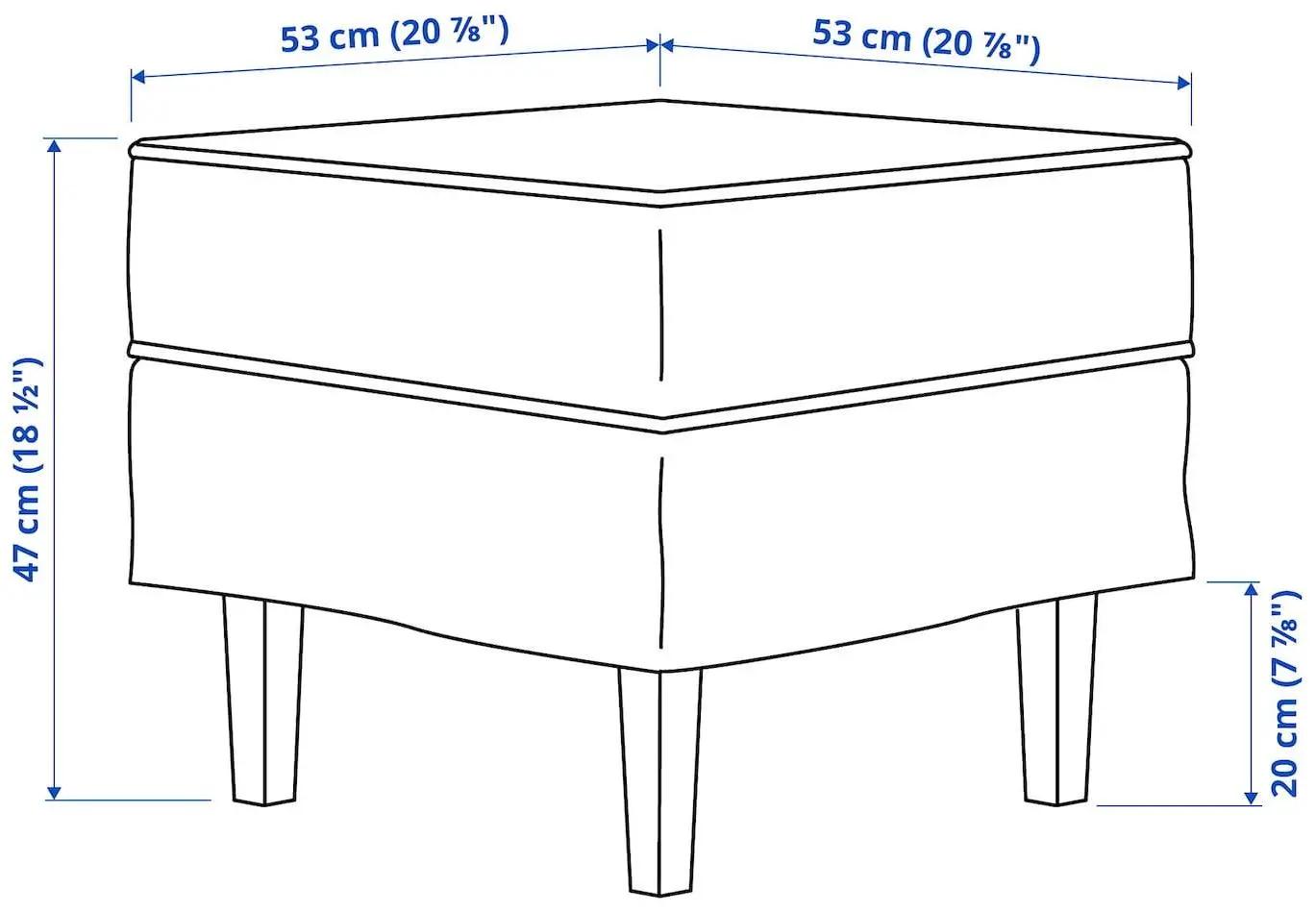 Puf Ikea Rocksjon/Kilanda (Bej deschis)