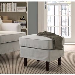 Пуф Ikea Rocksjon/Klovsta (Серый/Белый)