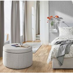 Puf Ikea Sidsjo/Kilanda cu depozitare (Bej)