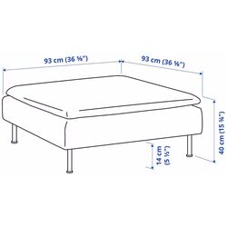Пуф Ikea Soderhamn/Tonerud (Красный) Thumb