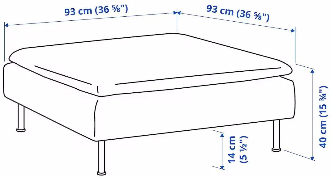 Пуф Ikea Soderhamn/Tonerud (Красный)