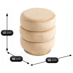 Puf Mebel Elite Aura Velour (Beige) Thumb