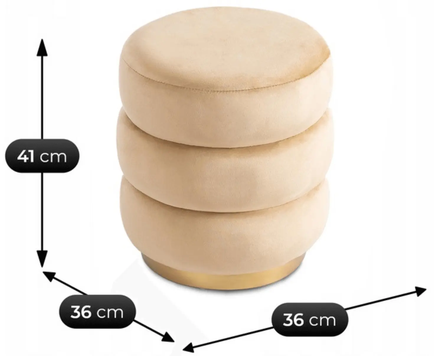 Puf Mebel Elite Aura Velour (Beige)