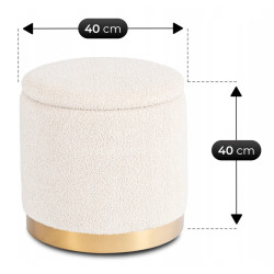 Puf Mebel Elite Carnos (Cream) Thumb