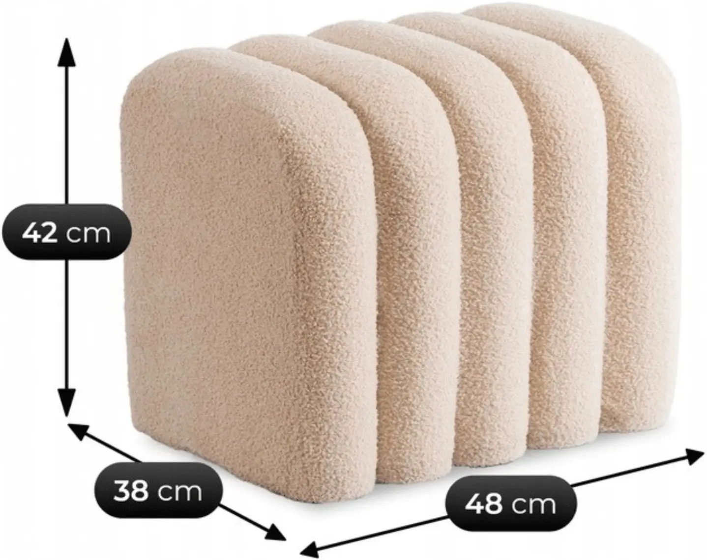 Puf Mebel Elite Karbon (Beige) - 6