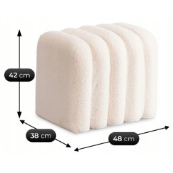 Puf Mebel Elite Karbon (Cream) Thumb