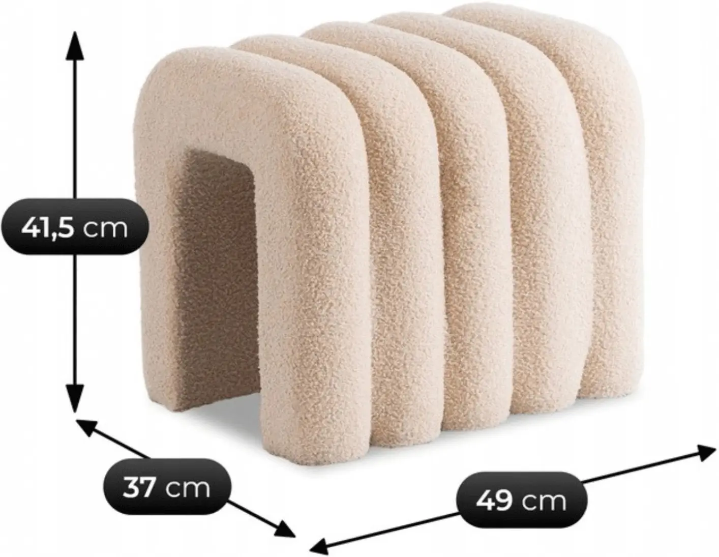 Пуф Mebel Elite Piksel (Beige) - 6
