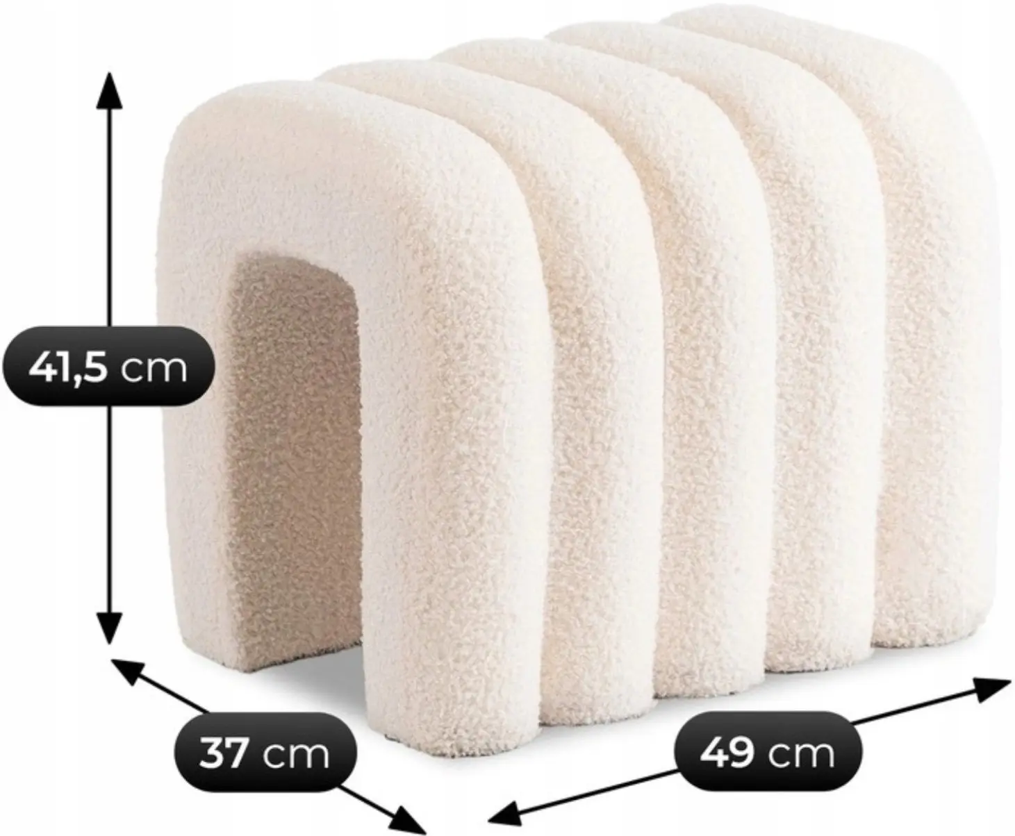 Пуф Mebel Elite Piksel (Cream) - 6