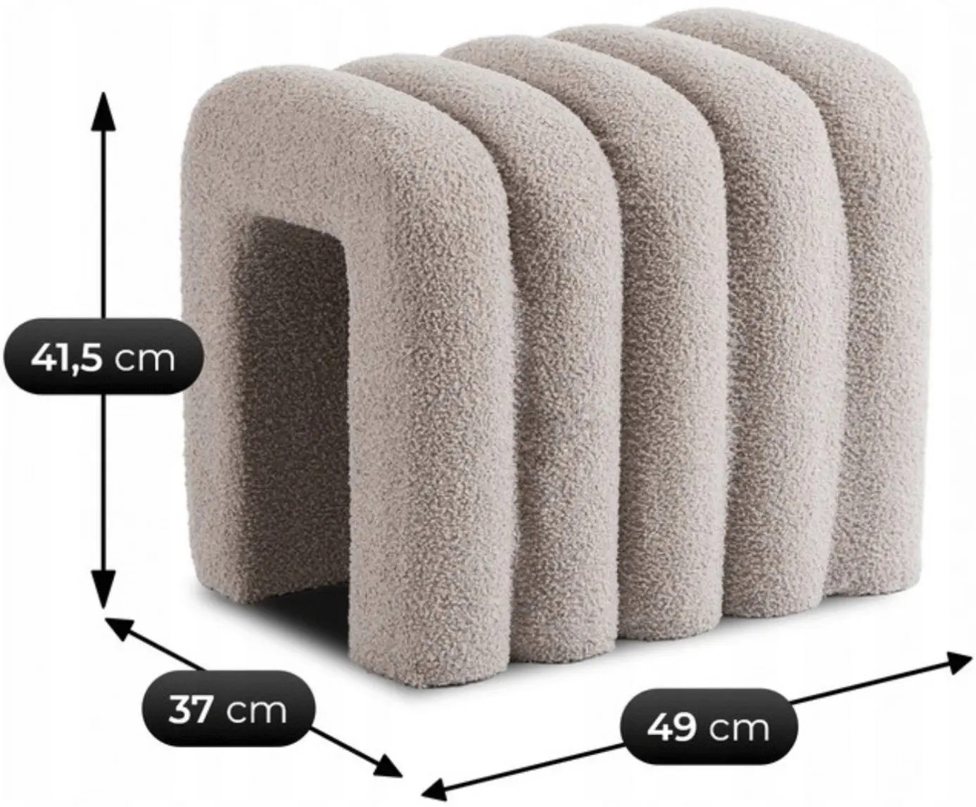 Пуф Mebel Elite Piksel (Grey) - 6