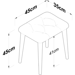 Puf Mirage Meble BM101 (White) Thumb