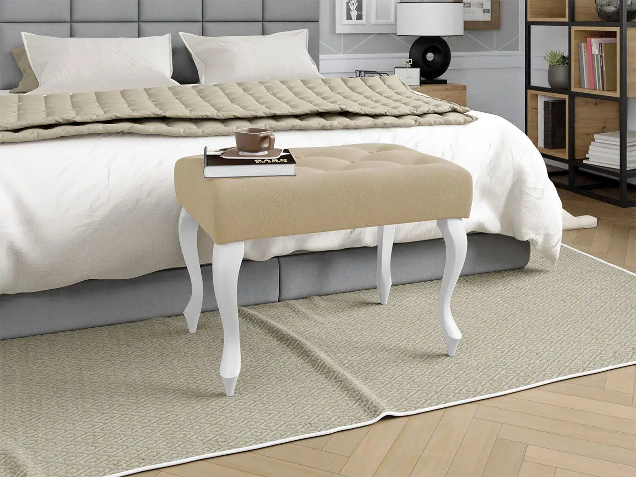 Bancheta Mirjan24 Sylwani/Tygi 60 (White/Beige) - 2