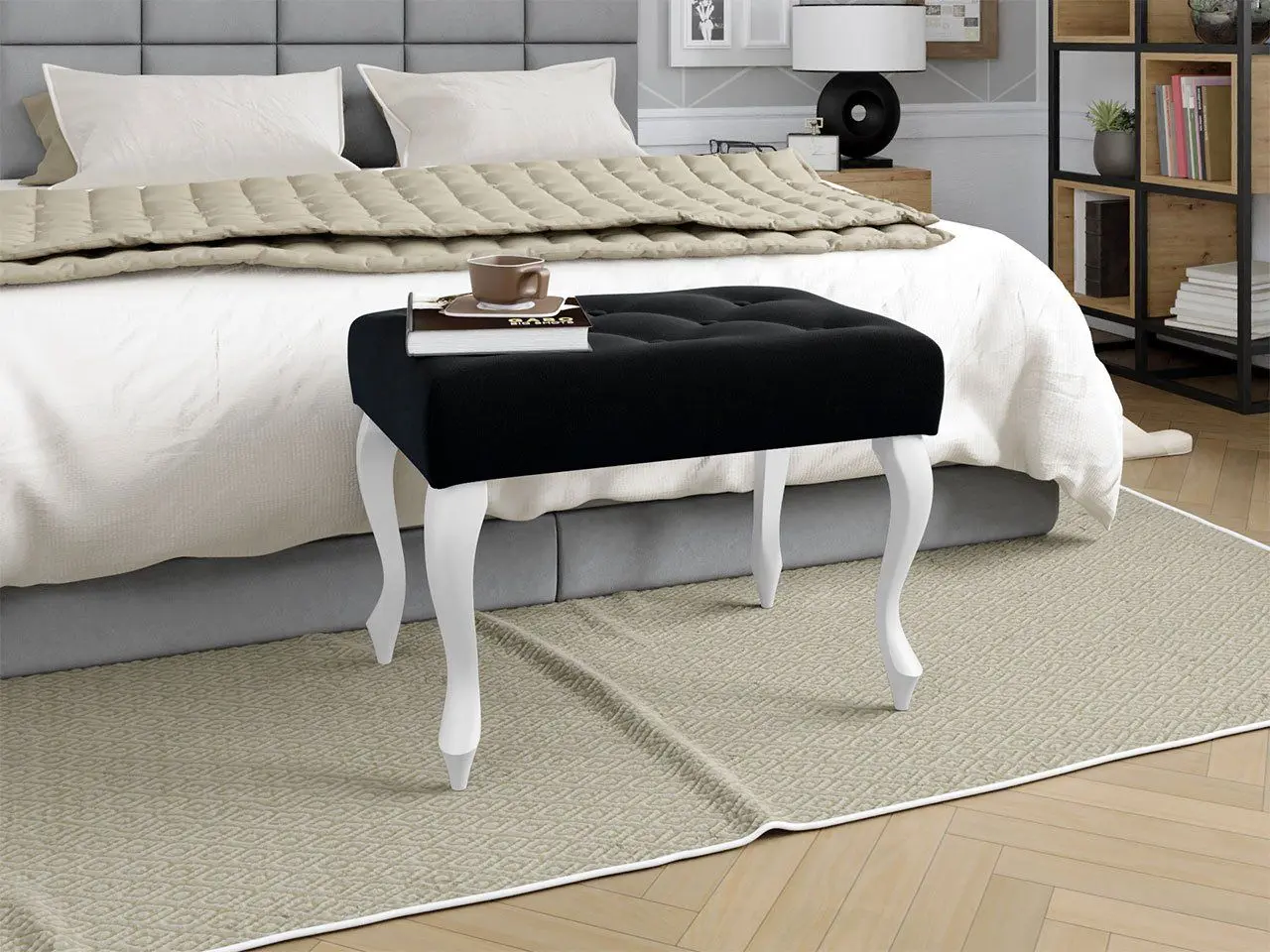 Bancheta Mirjan24 Sylwani/Tygi 60 (White/Black) - 2