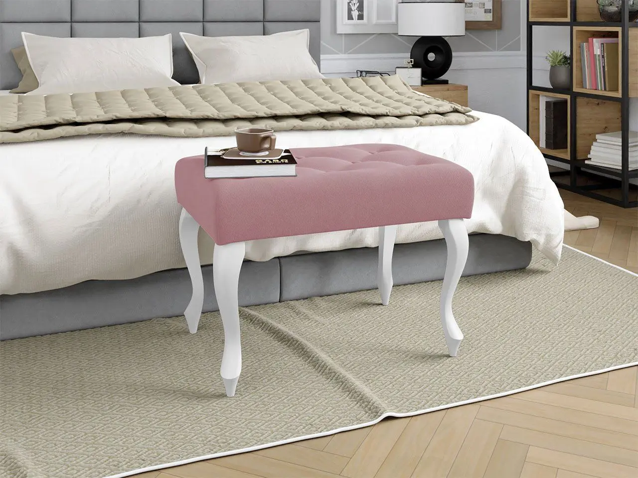 Bancheta Mirjan24 Sylwani/Tygi 60 (White/Pink) - 2