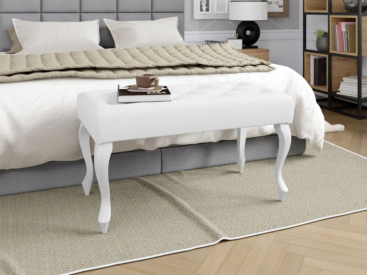Bancheta Mirjan24 Sylwani/Tygi 80 (White) - 2