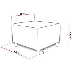 Puf Mirjan24 Don/Dover 65x42 (Gray) Thumb