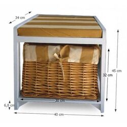 Bancheta cu cos Mobhaus Ginger 3 New (White/Honey) Thumb