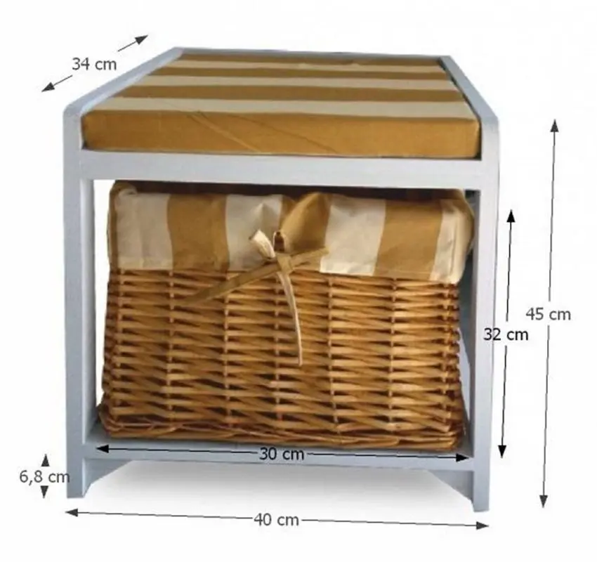 Bancheta cu cos Mobhaus Ginger 3 New (White/Honey)