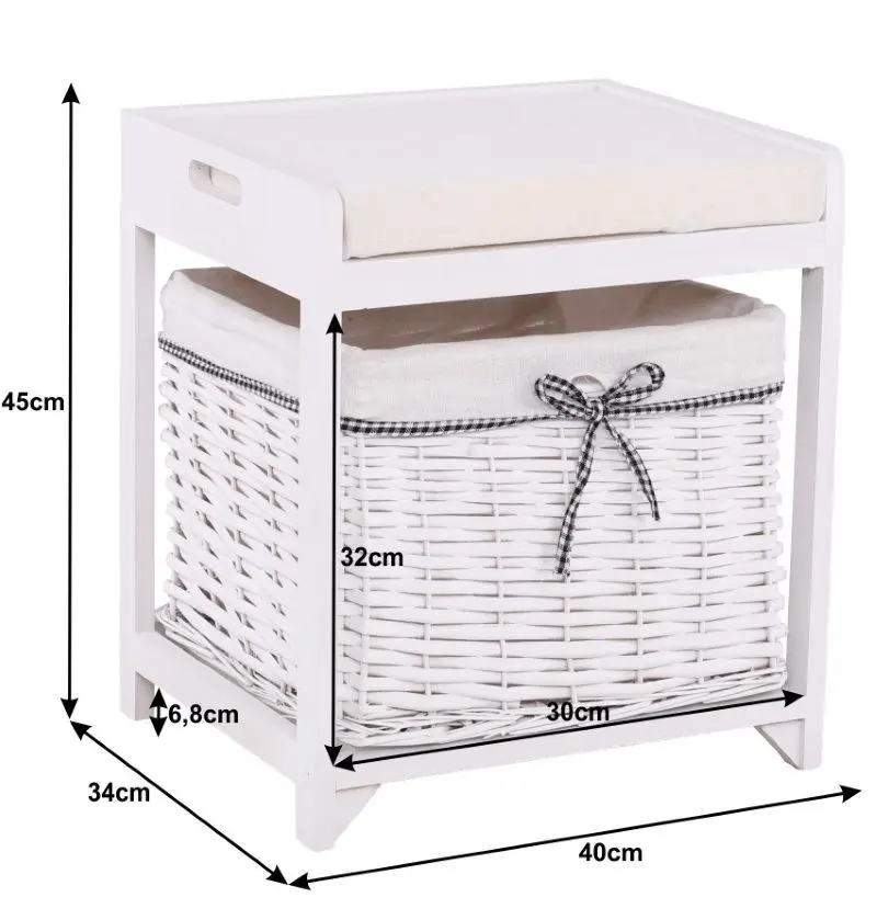 Bancheta cu cos Mobhaus Ruby 1 (White)