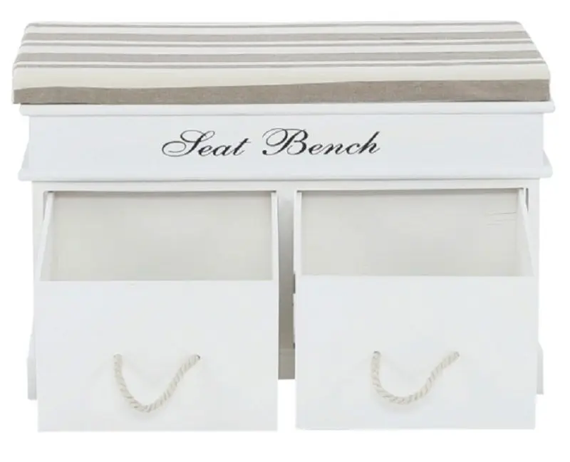 Bancheta Mobhaus Seat Bench 1 New (White/Light Brown)