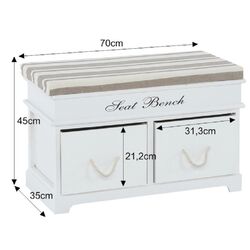 Bancheta Mobhaus Seat Bench 1 New (White/Light Brown) Thumb