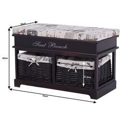 Bancheta Mobhaus Seat Bench 3 (Dark Brown/Beige) Thumb